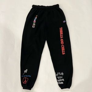 Champion Black Astroworld Joggers Travis Scott